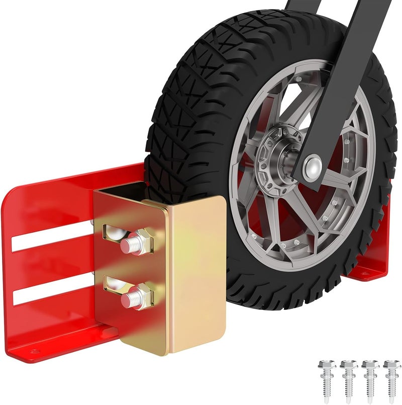 Fengone Mower Wheel Boot Lock for Small Mower Boot Secure on Open Enclosed Trailers or Garage fit Small Mowers Diameters from 8” to 14.5” - Image 1